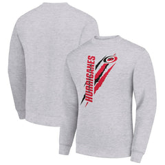Carolina Hurricanes Starter Color Scratch Pullover Sweatshirt - Heather Gray | NHL Lifestyle