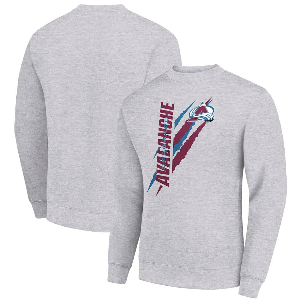 Colorado Avalanche Starter Color Scratch Pullover Sweatshirt - Heather Gray | NHL near me