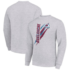 Colorado Avalanche Starter Color Scratch Pullover Sweatshirt - Heather Gray | NHL near me