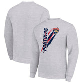 Florida Panthers Starter Color Scratch Pullover Sweatshirt - Heather Gray | NHL Lifestyle
