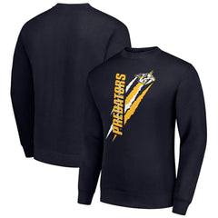 Nashville Predators Starter Color Scratch Pullover Sweatshirt - Navy | NHL Clearance