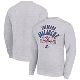 Colorado Avalanche Starter Stick And Puck Logo Fleece Pullover Sweatshirt - Heather Gray | NHL online
