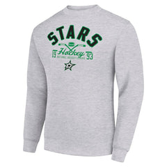 Dallas Stars Starter Stick And Puck Logo Fleece Pullover Sweatshirt - Heather Gray | NHL discount