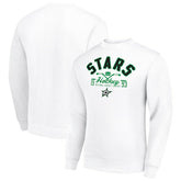 Dallas Stars Starter Stick And Puck Logo Fleece Pullover Sweatshirt - White | NHL sale