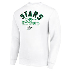 Dallas Stars Starter Stick And Puck Logo Fleece Pullover Sweatshirt - White | NHL sale