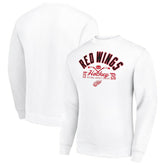 Detroit Red Wings Starter Stick And Puck Logo Fleece Pullover Sweatshirt - White | NHL sale