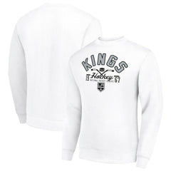 Los Angeles Kings Starter Stick And Puck Logo Fleece Pullover Sweatshirt - White | NHL sale