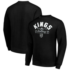 Los Angeles Kings Starter Stick And Puck Logo Fleece Pullover Sweatshirt - Black | NHL sale