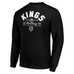 Los Angeles Kings Starter Stick And Puck Logo Fleece Pullover Sweatshirt - Black | NHL sale