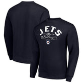 Winnipeg Jets Starter Stick And Puck Logo Fleece Pullover Sweatshirt - Navy | NHL online