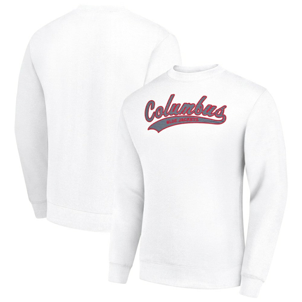 Columbus Blue Jackets Starter Tailsweep City Pullover Sweatshirt - White | NHL on sale