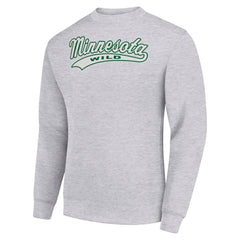 Minnesota Wild Starter Tailsweep City Pullover Sweatshirt - Heather Gray | NHL discount