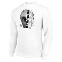Pittsburgh Penguins Starter Half Helmet Team Logo Pullover Sweatshirt - White | NHL sale