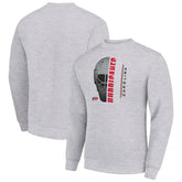 Carolina Hurricanes Starter Half Helmet Team Logo Pullover Sweatshirt - Heather Gray | NHL discount