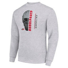 Carolina Hurricanes Starter Half Helmet Team Logo Pullover Sweatshirt - Heather Gray | NHL discount