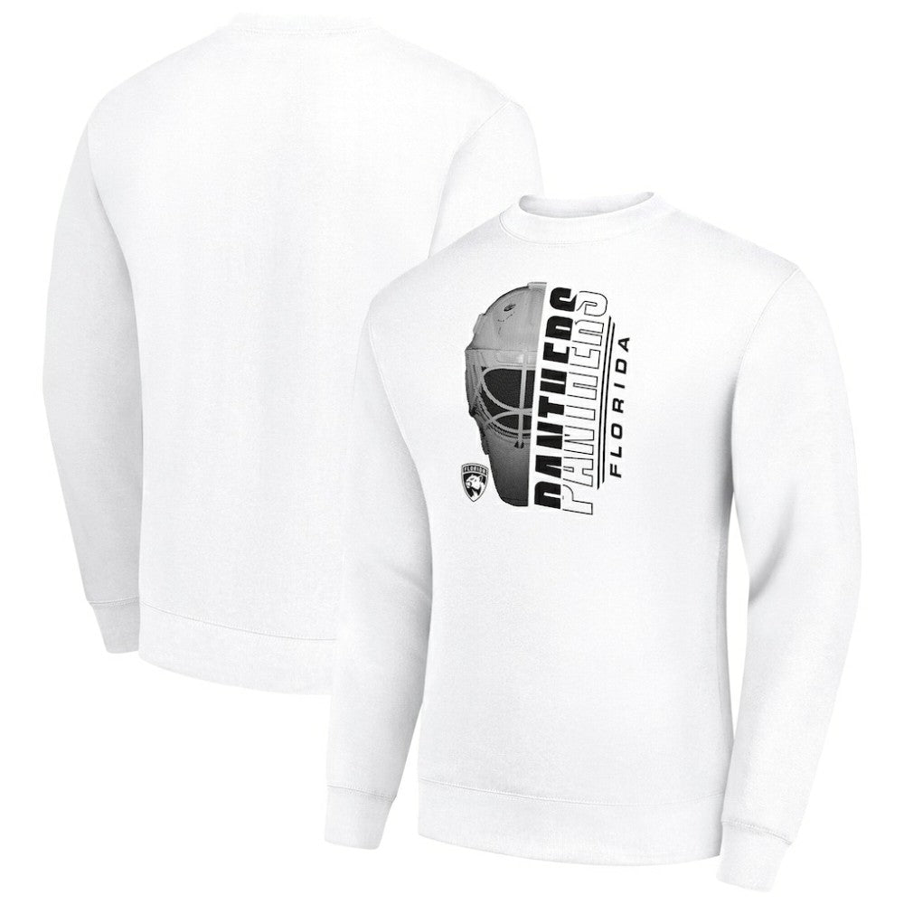 Florida Panthers Starter Half Helmet Team Logo Pullover Sweatshirt - White | NHL Clearance