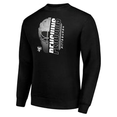 Pittsburgh Penguins Starter Half Helmet Team Logo Pullover Sweatshirt - Black | NHL on sale