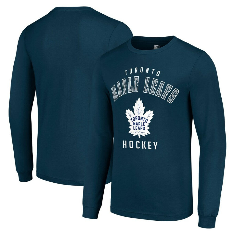 Toronto Maple Leafs Starter Logo Long Sleeve T-Shirt - Navy | NHL Clearance