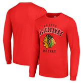 Chicago Blackhawks Starter Logo Long Sleeve T-Shirt - Red | NHL Clearance