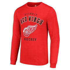 Detroit Red Wings Starter Logo Long Sleeve T-Shirt - Red | NHL Clearance