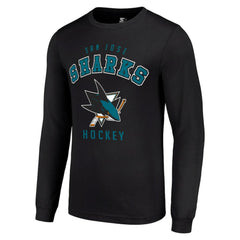 San Jose Sharks Starter Logo Long Sleeve T-Shirt - Black | NHL online