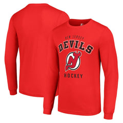 New Jersey Devils Starter Logo Long Sleeve T-Shirt - Red | NHL Clearance