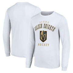 Vegas Golden Knights Starter Logo Long Sleeve T-Shirt - White | NHL Lifestyle