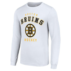 Boston Bruins Starter Logo Long Sleeve T-Shirt - White | NHL discount