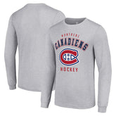 Montreal Canadiens Starter Logo Long Sleeve T-Shirt - Heather Gray | NHL discount