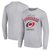 Carolina Hurricanes Starter Logo Long Sleeve T-Shirt - Heather Gray | NHL Clearance