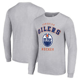Edmonton Oilers Starter Logo Long Sleeve T-Shirt - Heather Gray | NHL near me