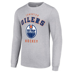 Edmonton Oilers Starter Logo Long Sleeve T-Shirt - Heather Gray | NHL near me