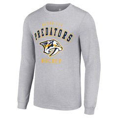 Nashville Predators Starter Logo Long Sleeve T-Shirt - Heather Gray | NHL online