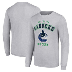 Vancouver Canucks Starter Logo Long Sleeve T-Shirt - Heather Gray | NHL sale