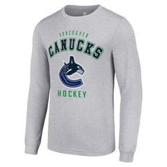Vancouver Canucks Starter Logo Long Sleeve T-Shirt - Heather Gray | NHL sale