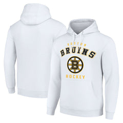 Boston Bruins Starter Logo Pullover Hoodie - White | NHL Clearance