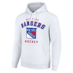 New York Rangers Starter Logo Pullover Hoodie - White | NHL Clearance