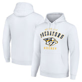 Nashville Predators Starter Logo Pullover Hoodie - White | NHL on sale