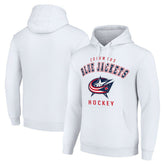 Columbus Blue Jackets Starter Logo Pullover Hoodie - White | NHL Lifestyle