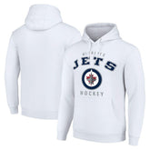 Winnipeg Jets Starter Logo Pullover Hoodie - White | NHL Lifestyle