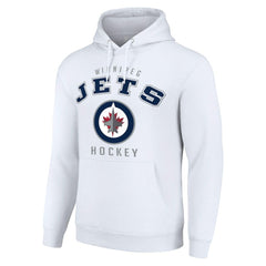Winnipeg Jets Starter Logo Pullover Hoodie - White | NHL Lifestyle