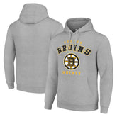 Boston Bruins Starter Logo Pullover Hoodie - Heather Gray | NHL Clearance