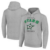 Dallas Stars Starter Logo Pullover Hoodie - Heather Gray | NHL Clearance