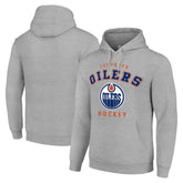 Edmonton Oilers Starter Logo Pullover Hoodie - Heather Gray | NHL Clearance