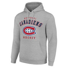 Montreal Canadiens Starter Logo Pullover Hoodie - Heather Gray | NHL Clearance
