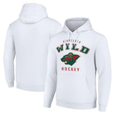 Minnesota Wild Starter Logo Pullover Hoodie - White | NHL Clearance