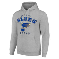 St. Louis Blues Starter Logo Pullover Hoodie - Heather Gray | NHL on sale