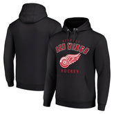 Detroit Red Wings Starter Logo Pullover Hoodie - Black | NHL discount