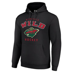 Minnesota Wild Starter Logo Pullover Hoodie - Black | NHL on sale