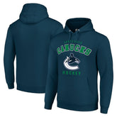Vancouver Canucks Starter Logo Pullover Hoodie - Navy | NHL on sale